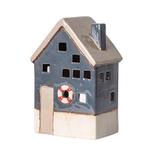 French Country Saint Malo Tea Light House with Buoy Large