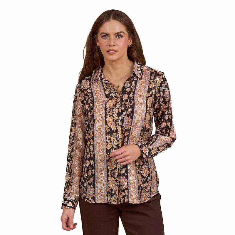 Vassalli Long Sleeve Shirt With Button Placket Back image number 3