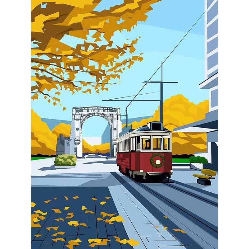 Ira Mitchell Bridge Of Remembrance Matted Print 18x26cm image number 0
