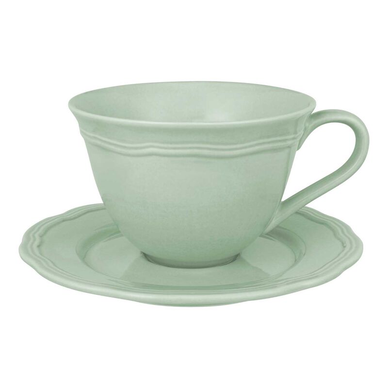Casa Domani Florence Scallop Cup & Saucer 220ml Sage image number 0