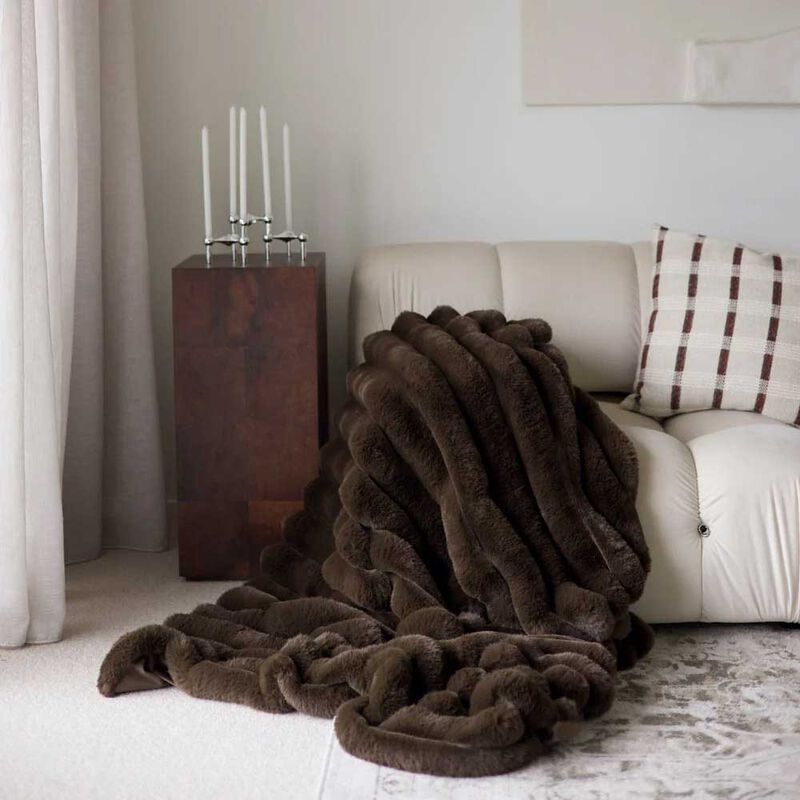 Home Lab Benni Vegan Fur Throw image number 0