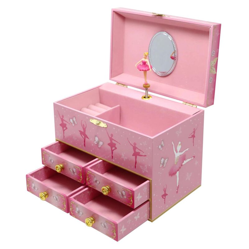 Pink Poppy Ballet Medium Musical Jewellery Box image number 2