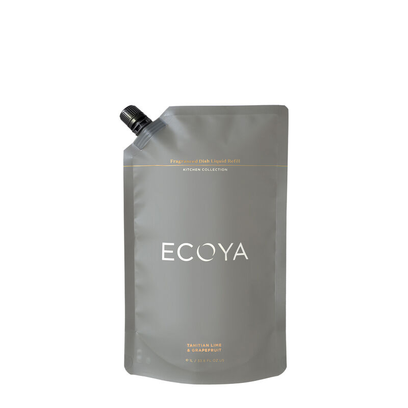 ECOYA Tahitian Lime & Grapefruit Fragranced Dish Liquid Refill 1L image number 0