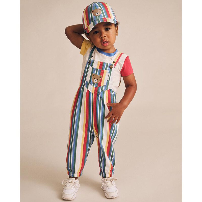 Huxbaby Vintage Stripe Overalls image number 1