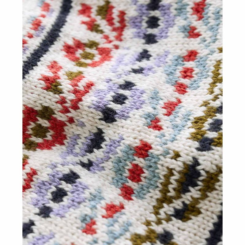 Seasalt Cornwall Stitch Work Jumper Tapestries Chalk Multi image number 2