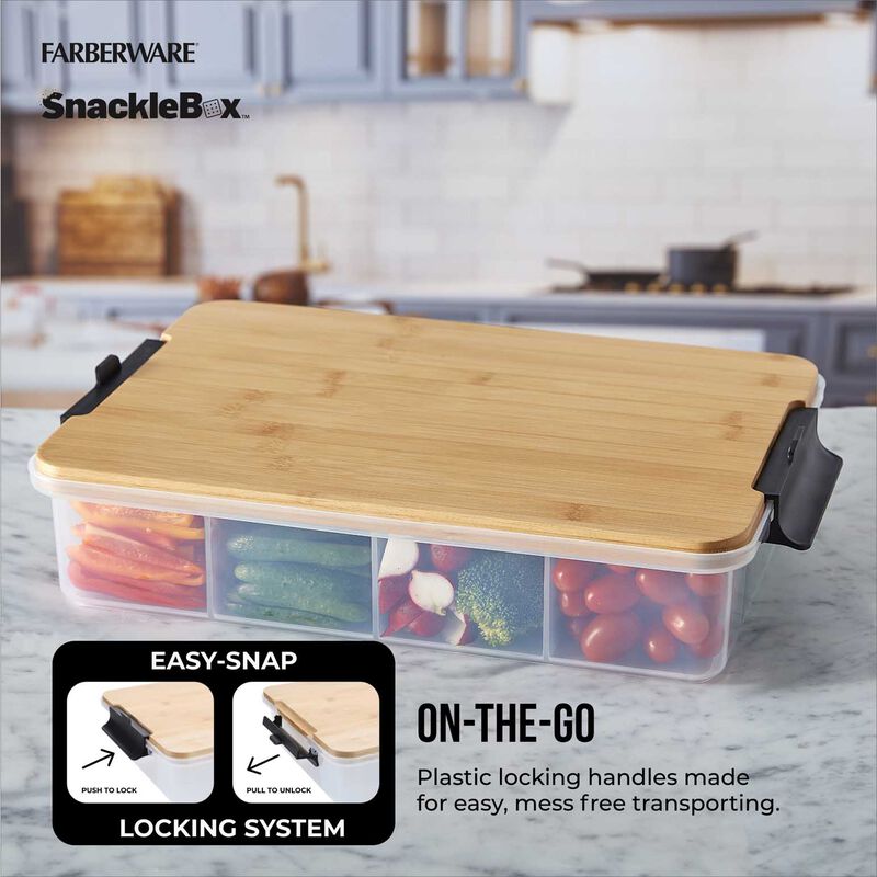 Farberware Snacklebox Bamboo Board And Box 20x32cm image number 1