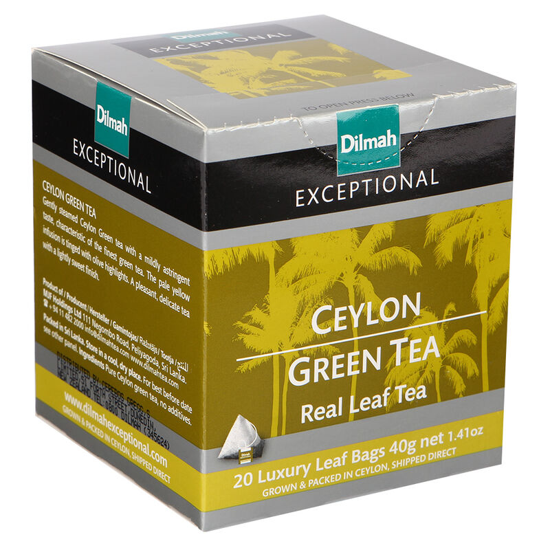 Dilmah Exceptional Ceylon Green Tea - 20 Teabags image number 0