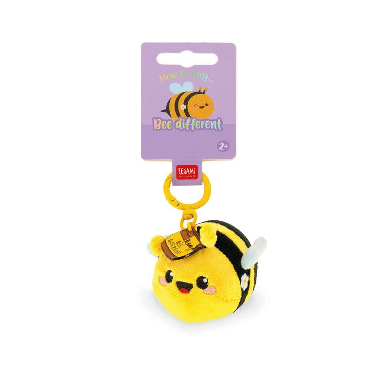 Legami Super Soft! Tiny Plush Key Ring - Bee image number 1