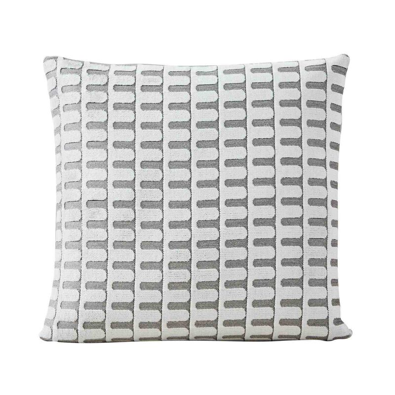 West Elm Cut Velvet Arches Cushion Cover 51cm White image number 0