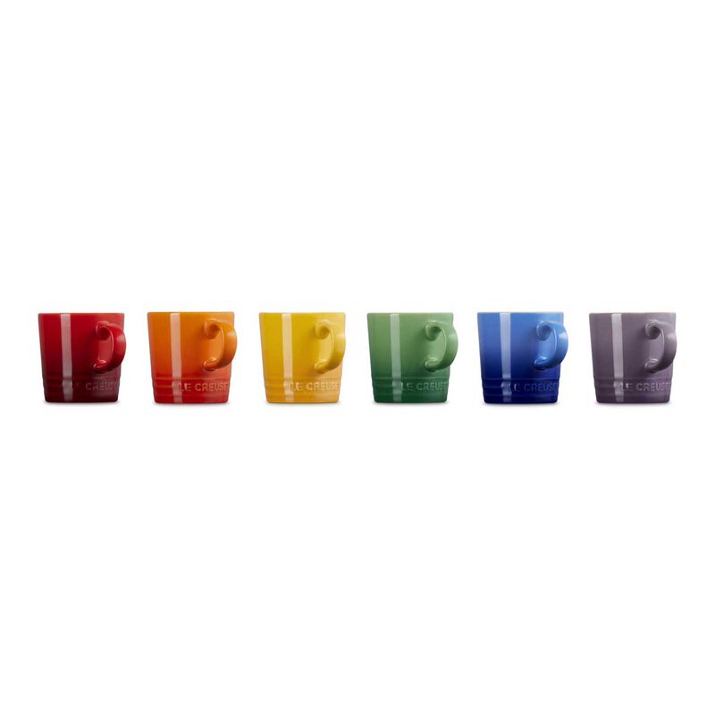 Le Creuset Rainbow Espresso Mugs 100ml Set Of 6 image number 2
