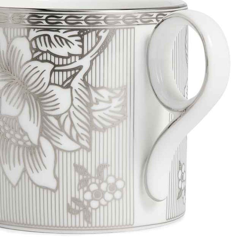 Wedgwood Silver Tonquin Mug Silver/White image number 2