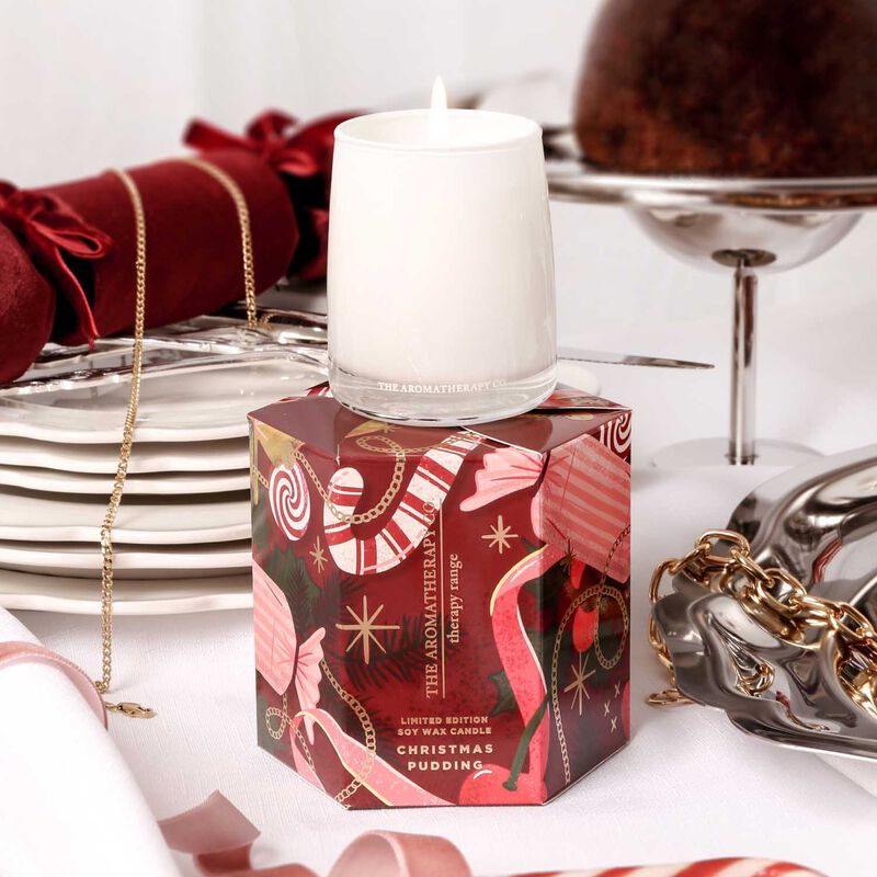 Therapy Christmas Pudding Festive Candle 80g image number 1