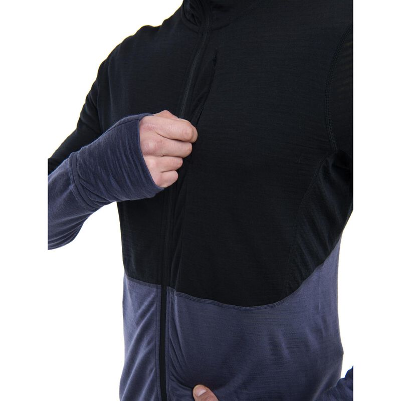 Icebreaker Mens Merino 200 RealFleece Descender LS Zip Hoodie image number 2