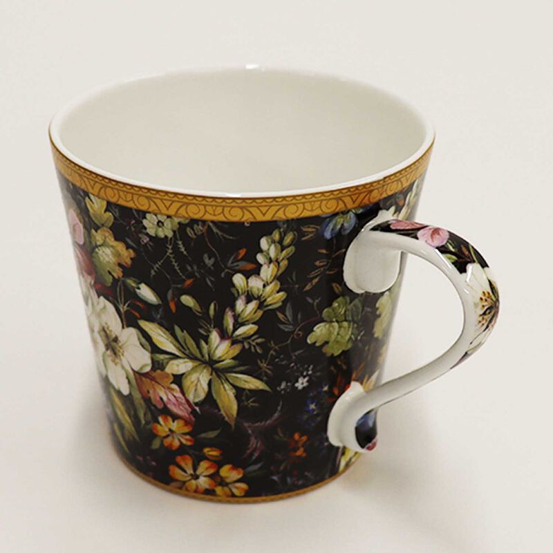 Dyme Bone China Conical Mug Single In Gift Box - Covent Garden Black image number 1