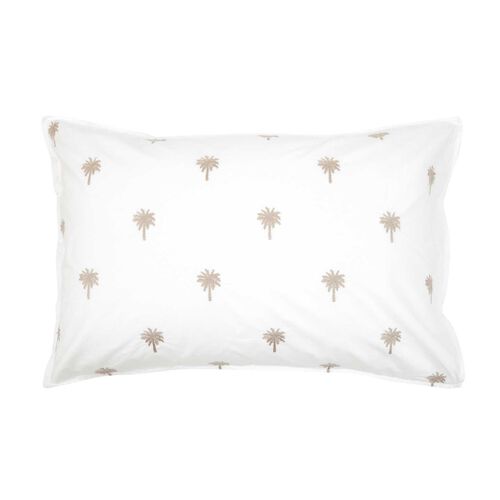Wallace Cotton Palm Island Embroidered Standard Pillowcase Set