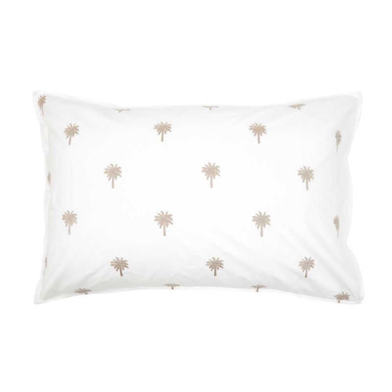 Wallace Cotton Palm Island Embroidered Standard Pillowcase Set image number 0