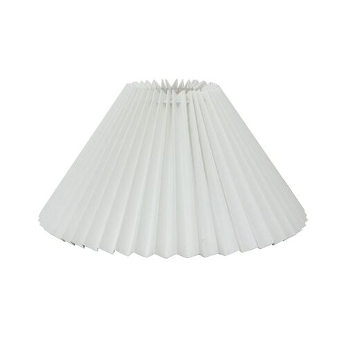 French Country Pleated Linen Shade 35cmD White