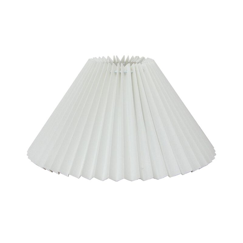 French Country Pleated Linen Shade 35cmD White image number 0