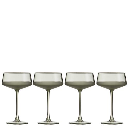 Ladelle Panama Moss 4Pk Coupe Glass