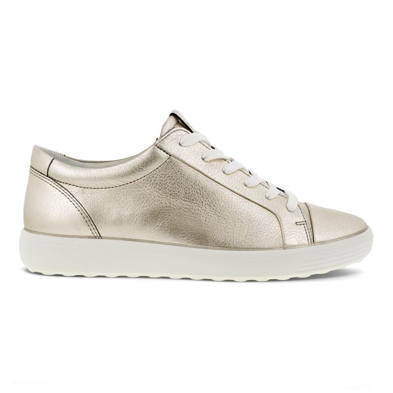 Ecco Soft 7 Pure White Gold Lace Up image number 3