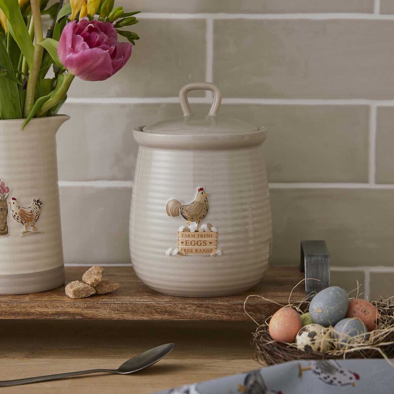 Cooksmart Hen House Lane Canister - Farm Fresh Eggs image number 1