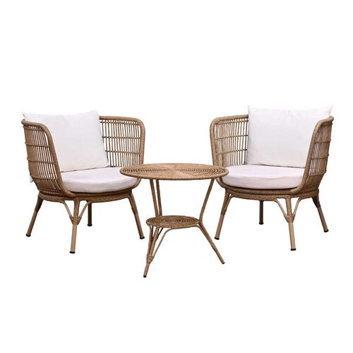 Clifton Outdoor 3-Piece Setting - Natural