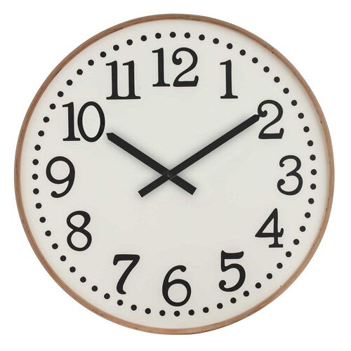 Amalfi Thomas Wall Clock - White/Natural