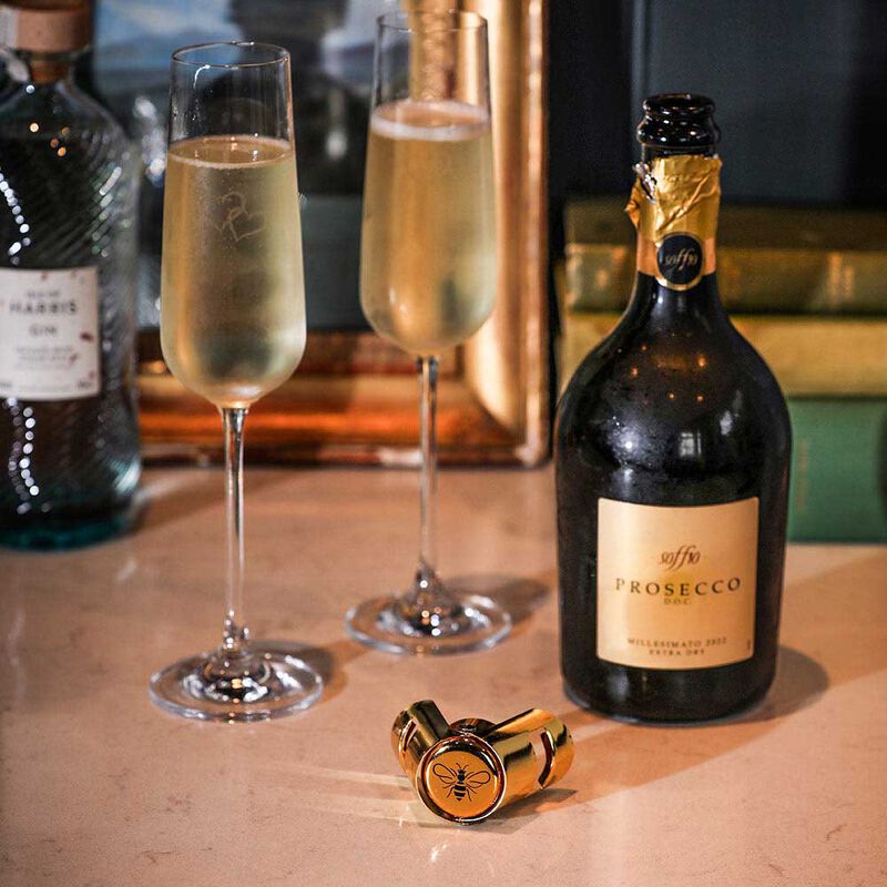 Selbrae House Champagne/Prosecco Stopper Gold Bee image number 1