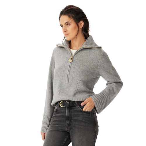 R.M. Williams Casuarina Lambswool Zip Knit