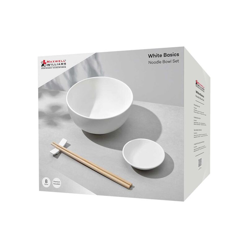 Maxwell & Williams White Basics Noodle Bowl Set 8pc Gift Boxed image number 2