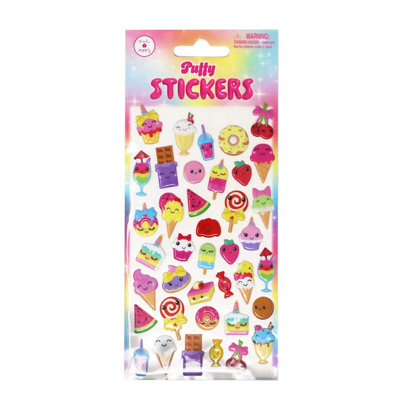 Pink Poppy Puffy Stickers image number 2