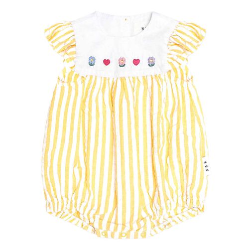 Huxbaby Flower Field Stripe Playsuit