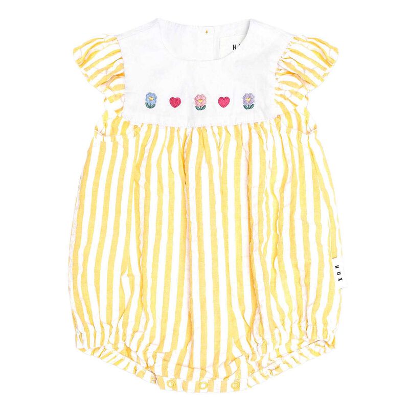Huxbaby Flower Field Stripe Playsuit image number 0