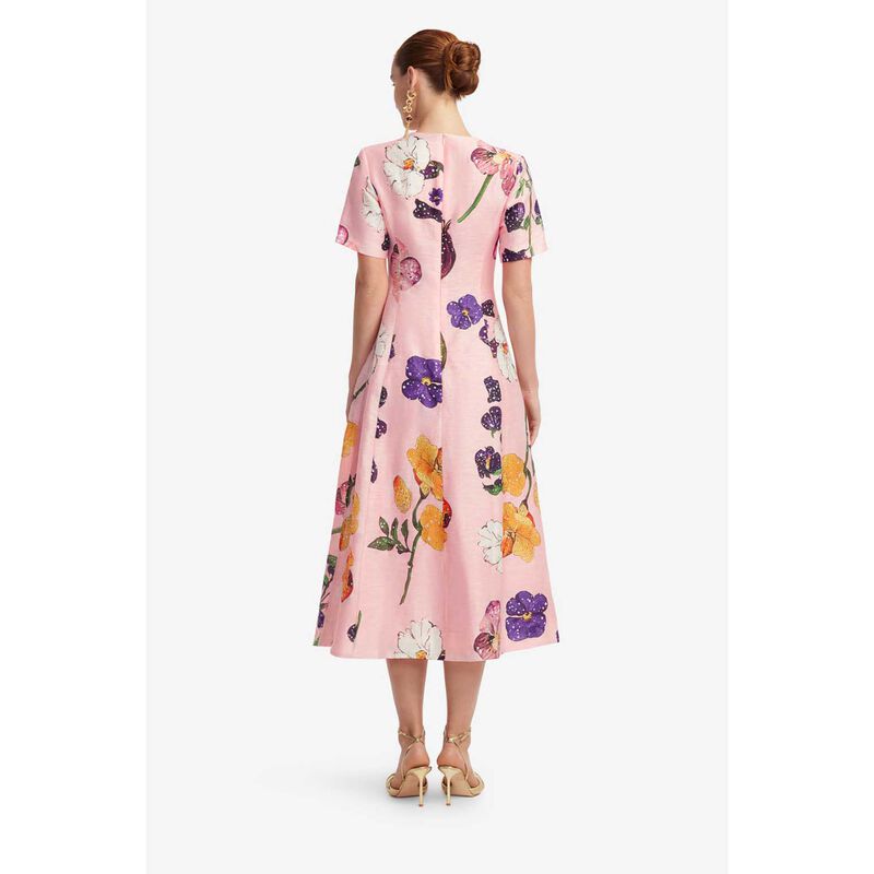 LEO LIN Caroline Short Sleeve Midi Dress - Wildbloom image number 1