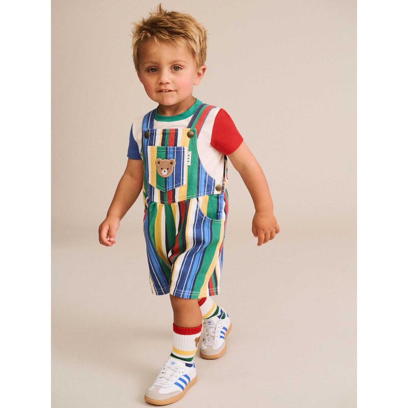 Huxbaby Variegated Stripe Shortall 3-4Y image number 1