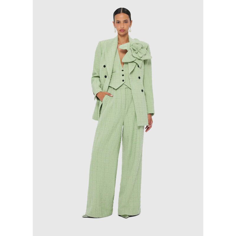 LEO LIN Elisha Tweed Wide Leg Pants image number 3