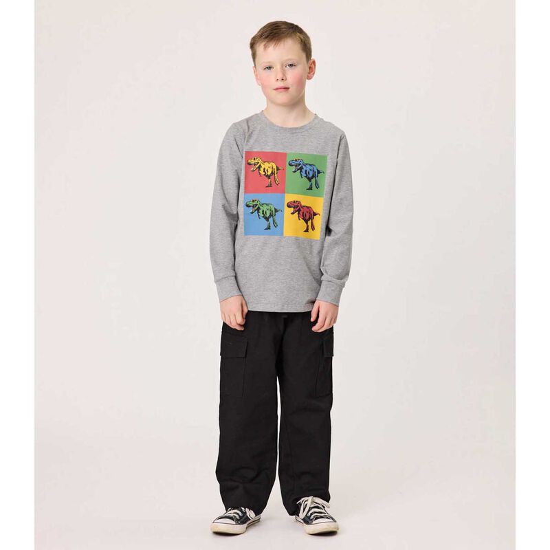 Radicool Dude T-Rex Art LS Tee image number 1