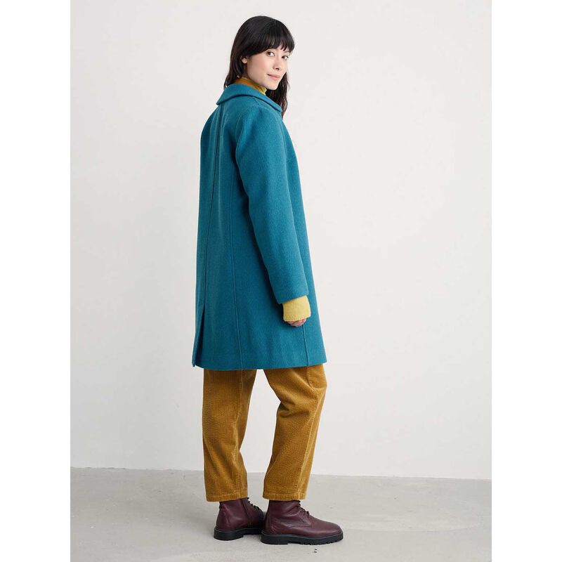 Seasalt Cornwall Wood Cabin Coat Teal image number 1