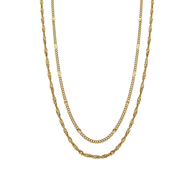 Silk & Steel Duo Necklace image number 0