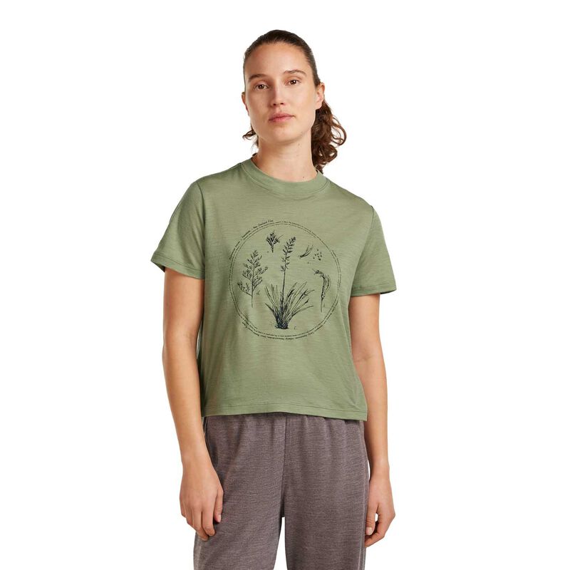 Icebreaker W Merino 150 Tech Lite SS Crop Tee Seed Story image number 0