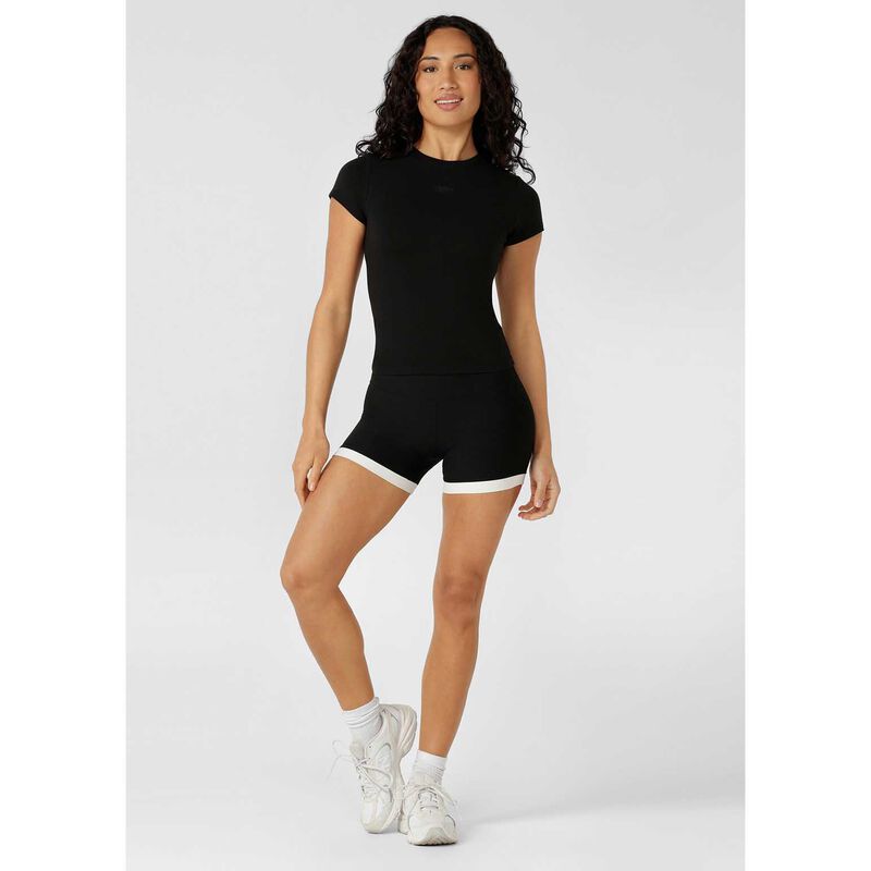 Lorna Jane Gym To Swim Retro Rib 12cm Bike Shorts image number 3