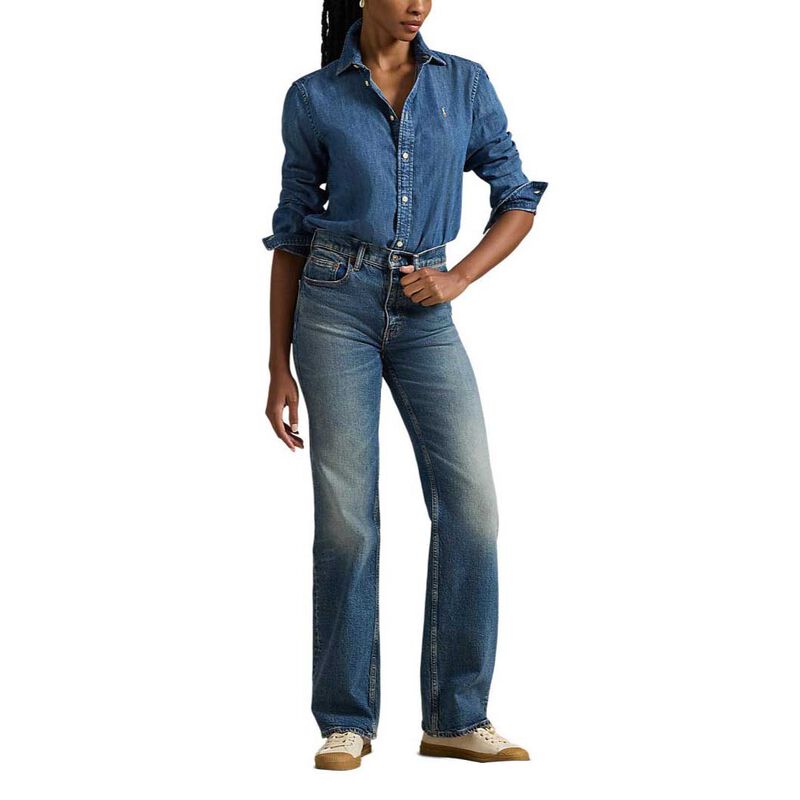 Polo Ralph Lauren LS Button Front Shirt Denim image number 3