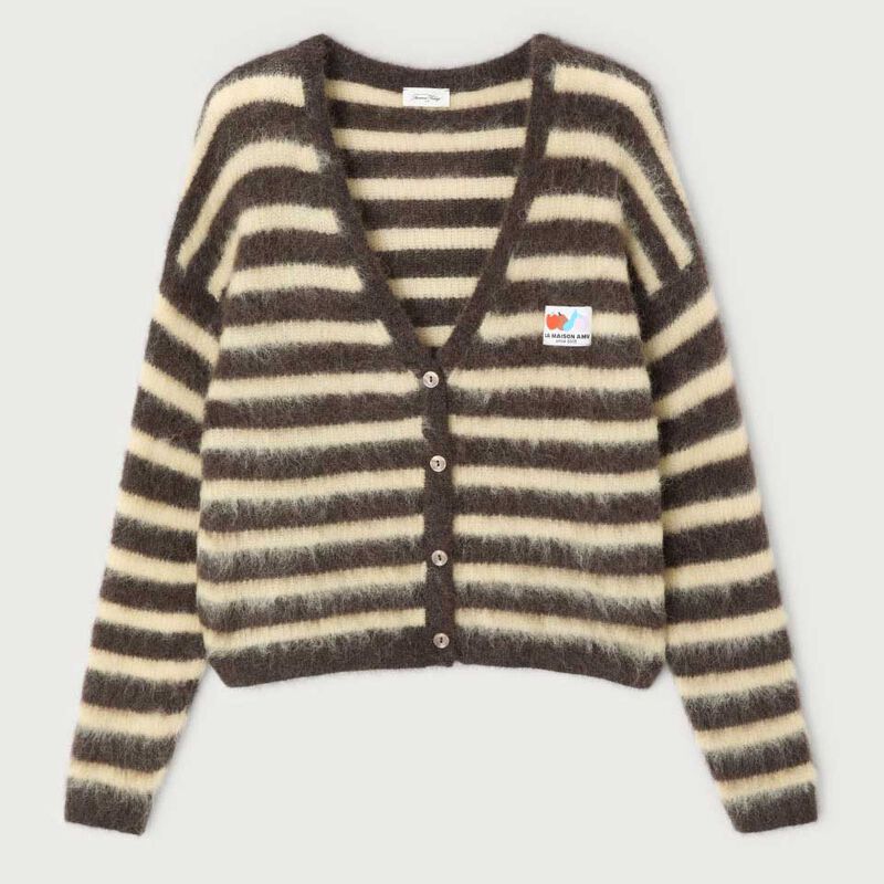 American Vintage V Neck Buttoned Cardigan image number 1