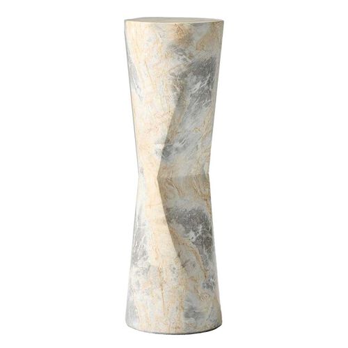 West Elm Gideon Drink Table Faux Concrete Beige