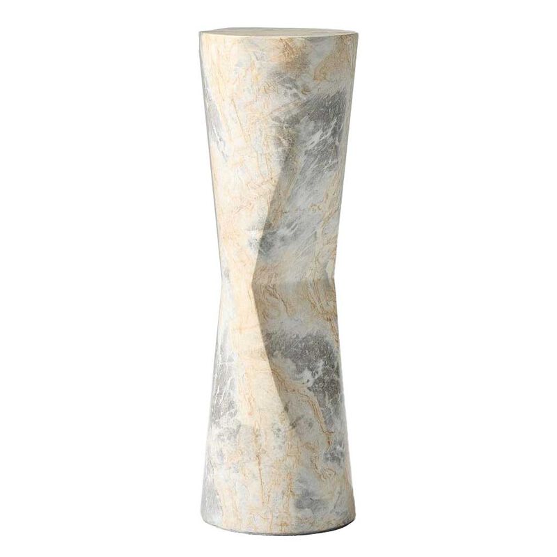 West Elm Gideon Drink Table Faux Concrete Beige image number 0