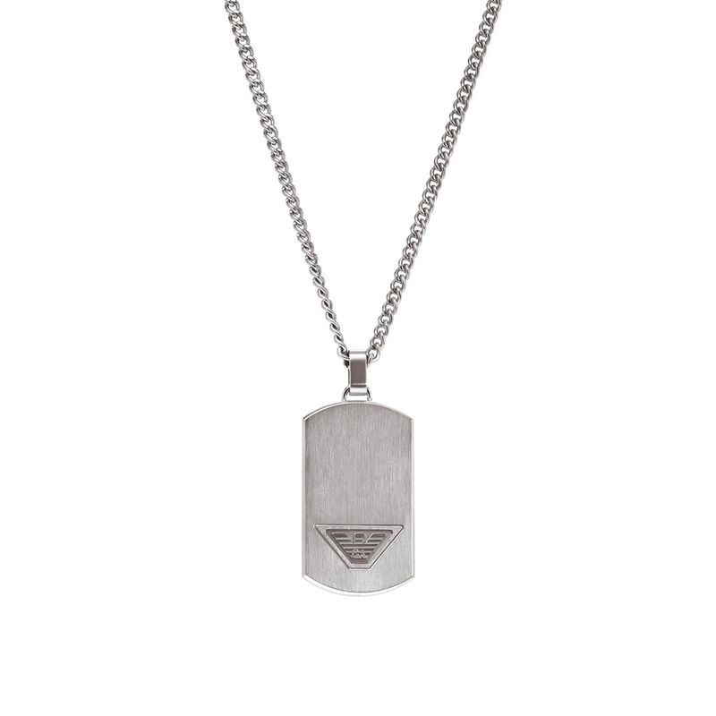 Emporio Armani Stainless Steel Dog Tag Necklace image number 0