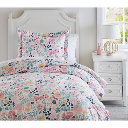 Pottery Barn Kids Organic Sashas Garden Duvet Queen