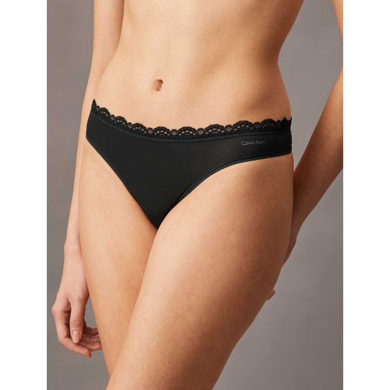 Calvin Klein Microfiber Stretch With Lace Thong image number 2