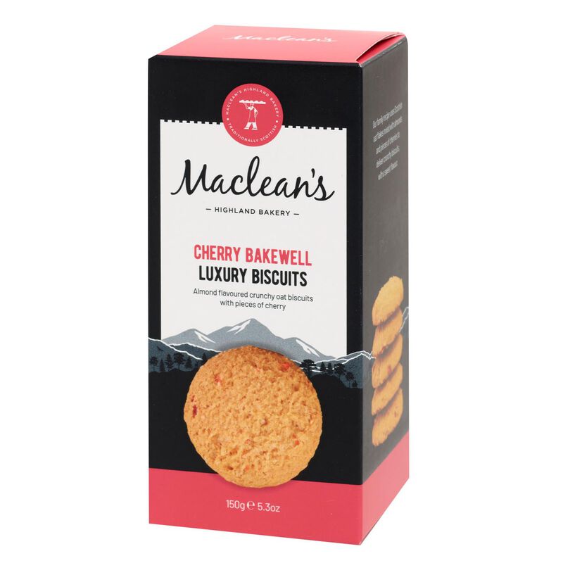 Macleans Highland Bakery Cherry Bakewell Luxury Biscuits 150G image number 0