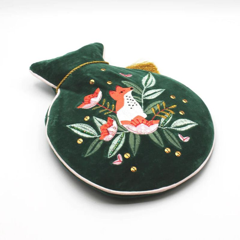House Of Disaster Secret Garden Fox Hot Water Bottle image number 2